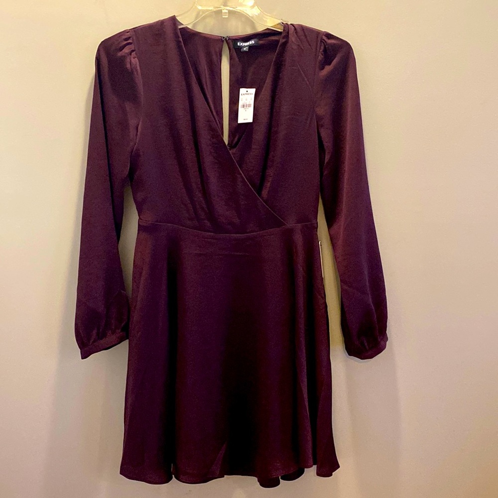 NWT Express cross over dress in purple